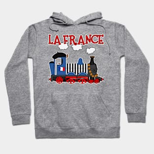 France Steam Train French Flag Hoodie